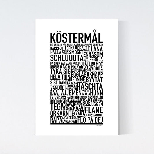 Köstermål Dialekt Text Poster