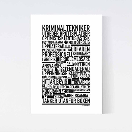 Kriminaltekniker Text Poster