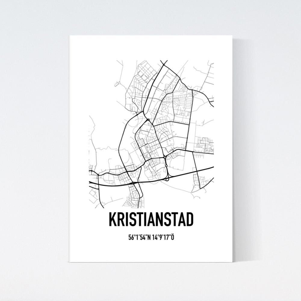 Kristianstad Karta Poster