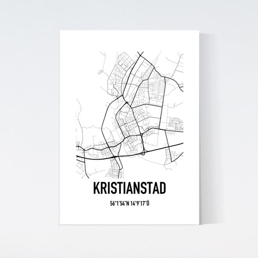 Kristianstad Karta Poster