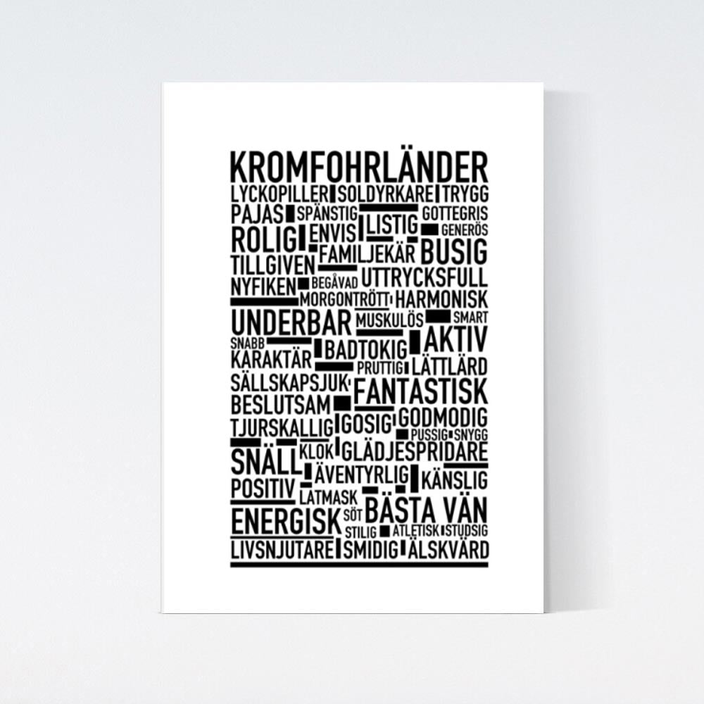 Kromfohrländer Text Poster