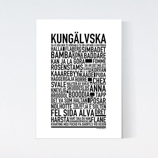 Kungälvska Dialekt Text Poster