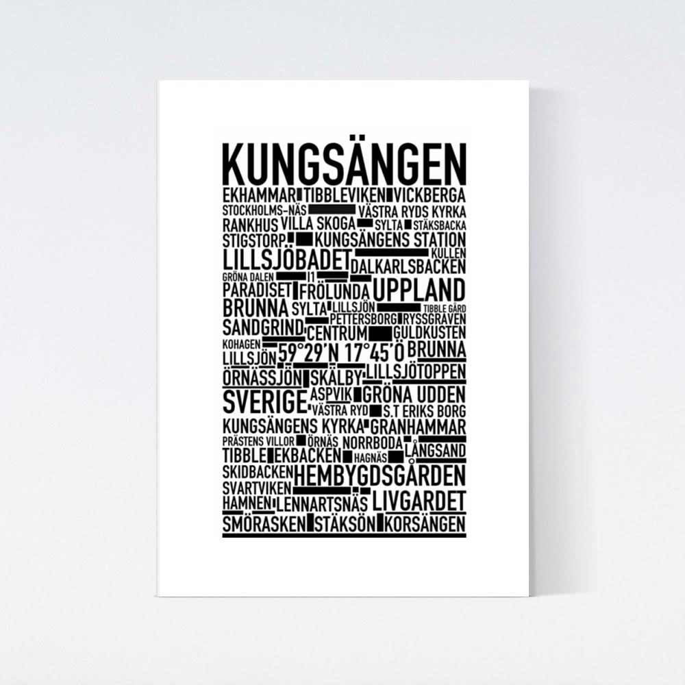 Kungsängen Text Poster