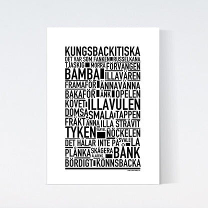 Kungsbackitiska Dialekt Text Poster