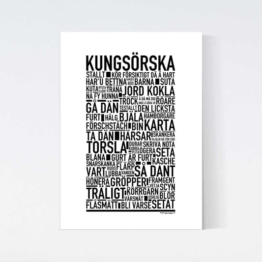 Kungsörska Dialekt Text Poster