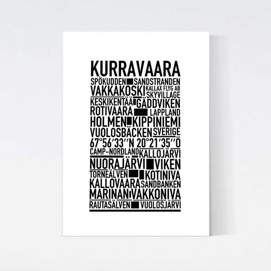 Kurravaara Text Poster