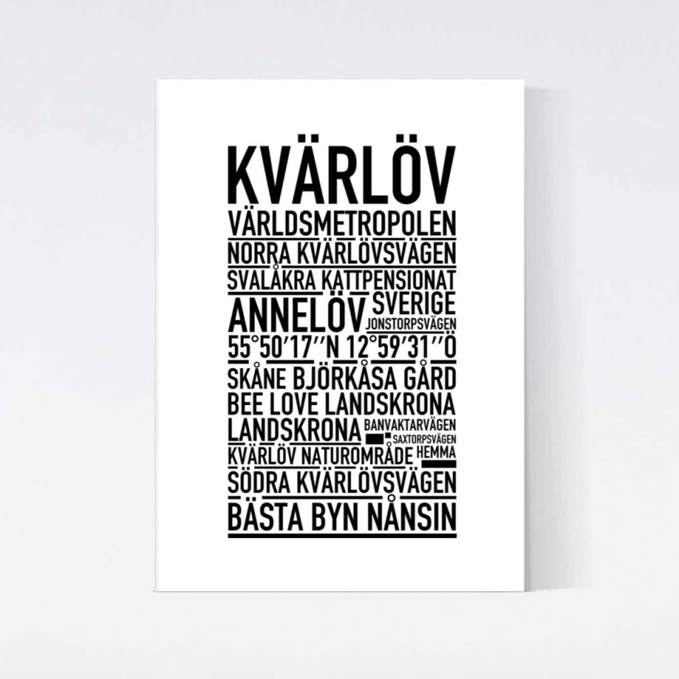 Kvärlöv Text Poster