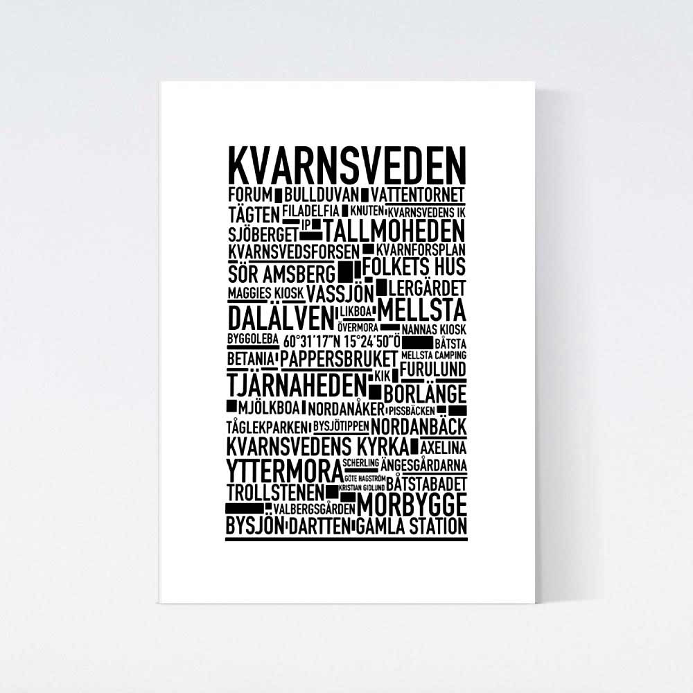 Kvarnsveden Text Poster