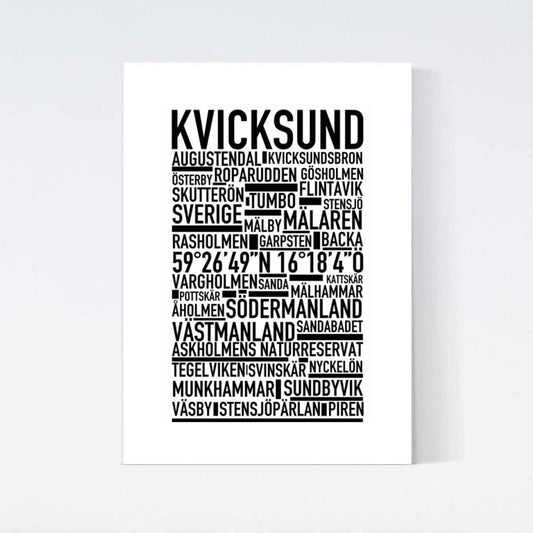 Kvicksund Text Poster