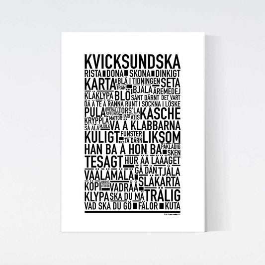 Kvicksundska Dialekt Text Poster
