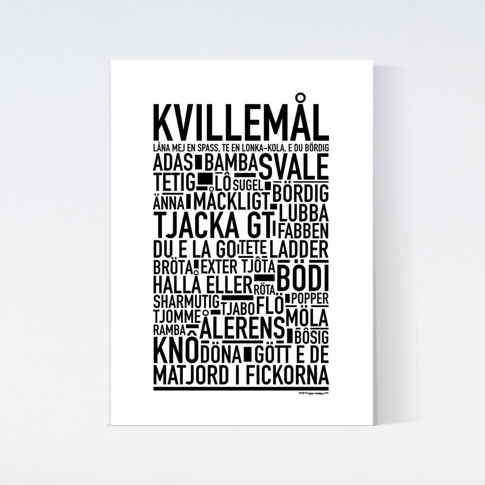 Kvillemål Dialekt Text Poster