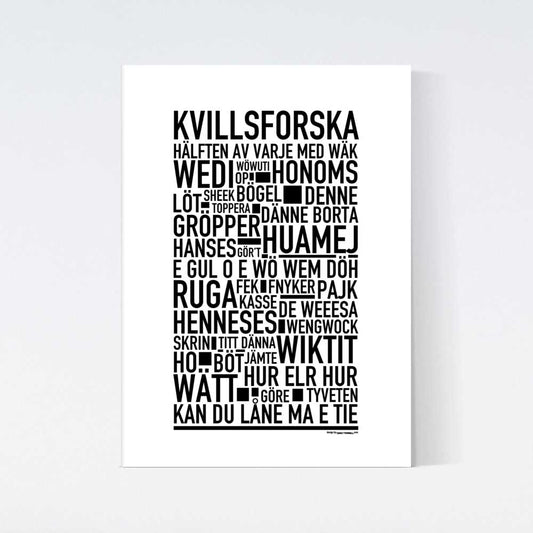 Kvillforska Dialekt Text Poster