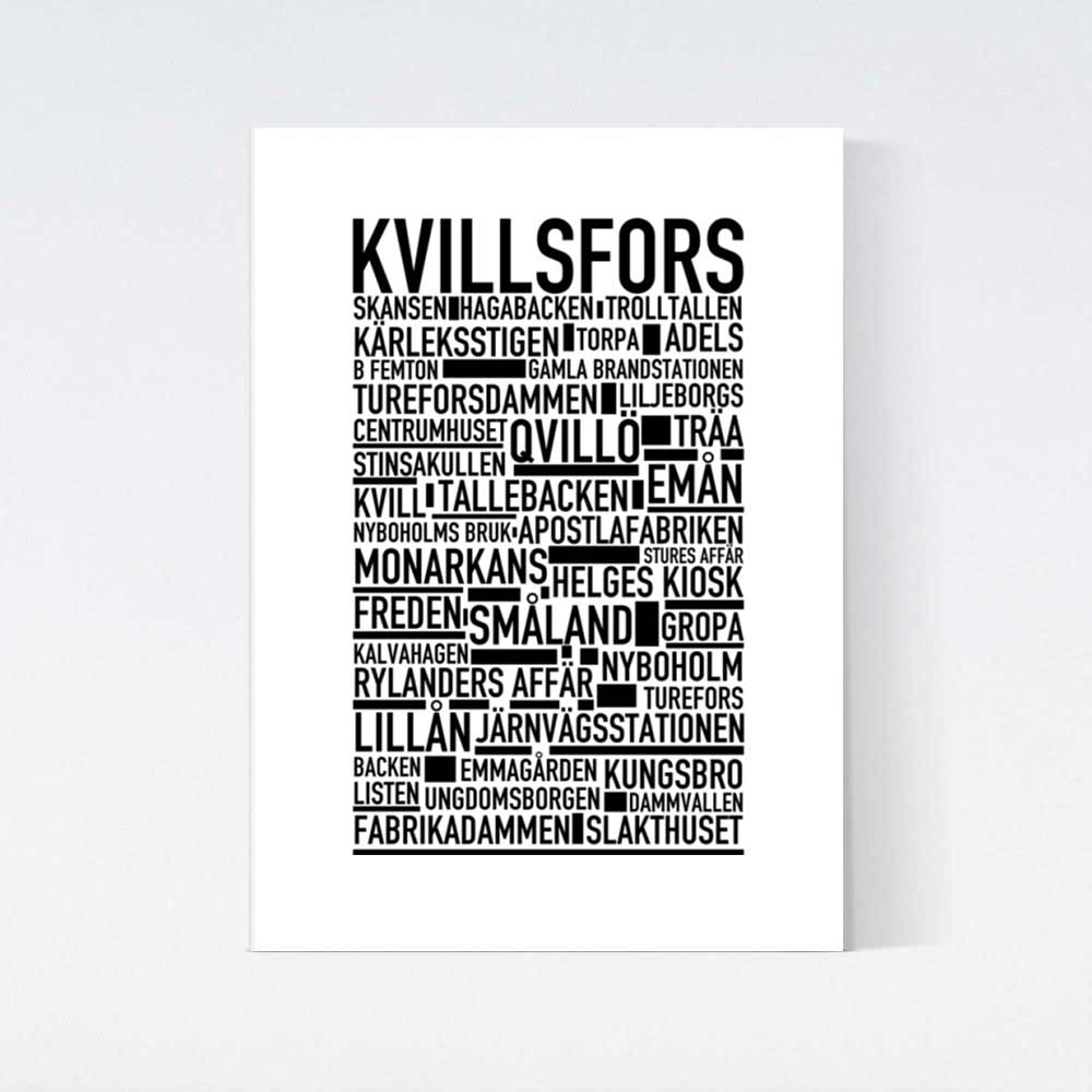 Kvillsfors Text Poster