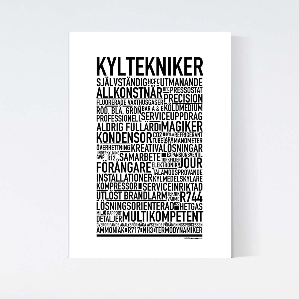 Kyltekniker Text Poster