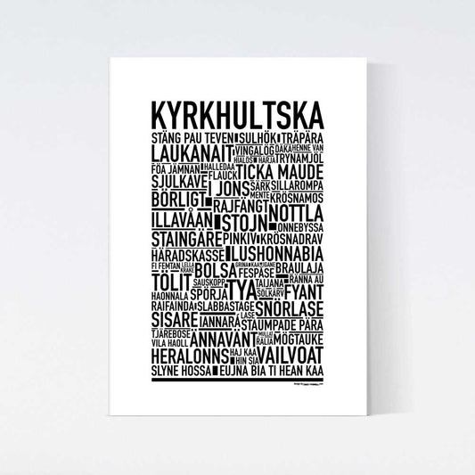 Kyrkhultska Dialekt Text Poster