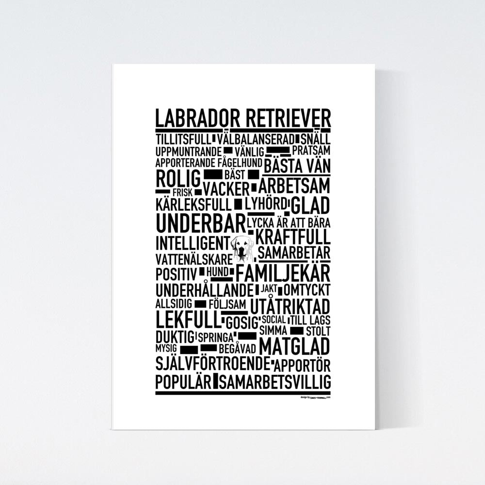 Labrador Retriever Text Poster