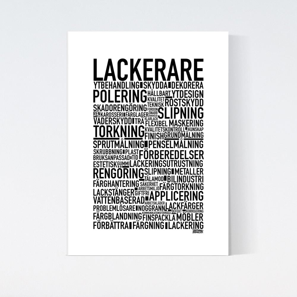 Lackerare Text Poster