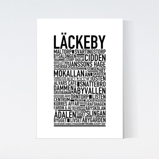 Läckeby Text Poster
