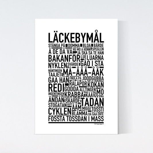 Läckebymål Dialekt Text Poster