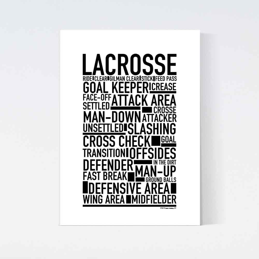 Lacrosse Text Poster