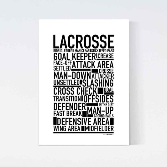 Lacrosse Text Poster