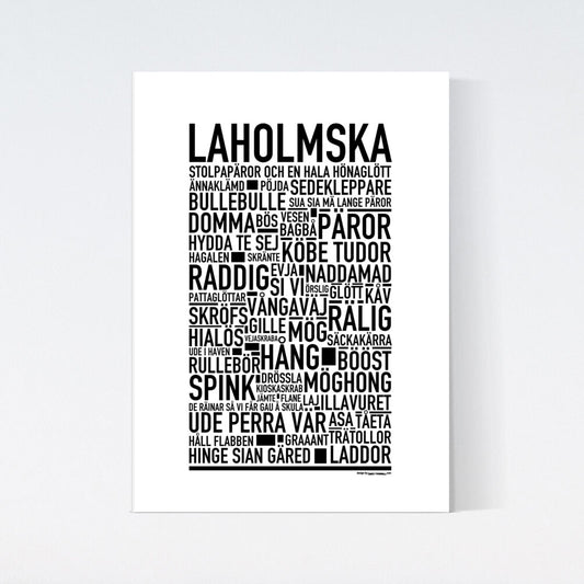 Laholmska Dialekt Text Poster