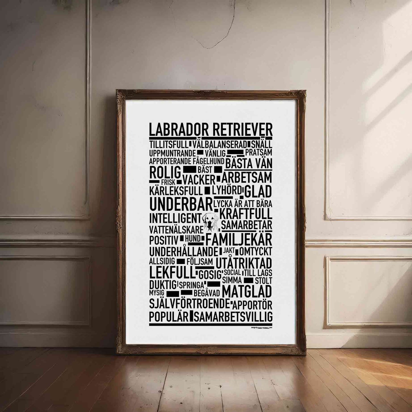 Labrador Retriever Text Poster