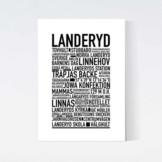 Landeryd Text Poster