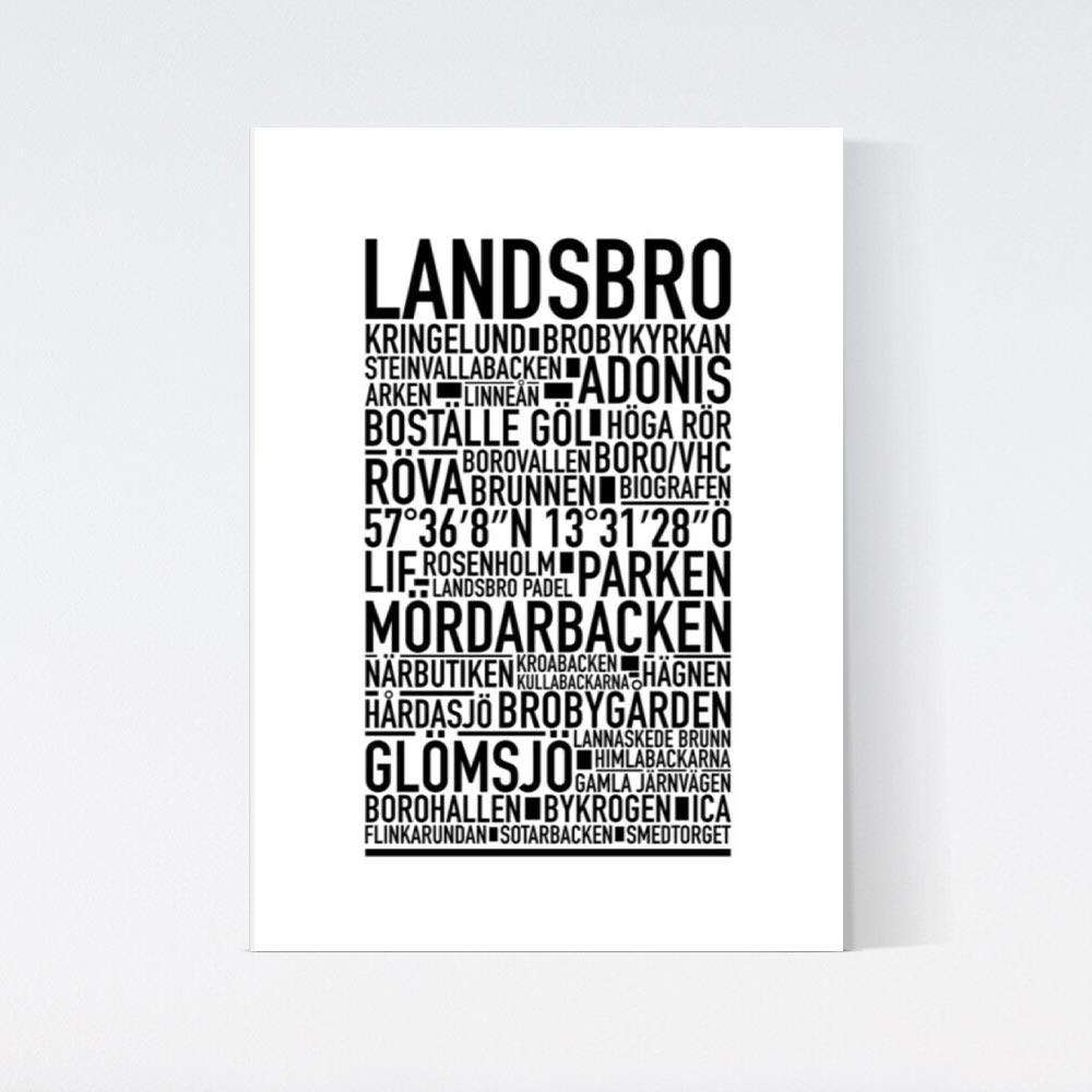 Landsbro Text Poster