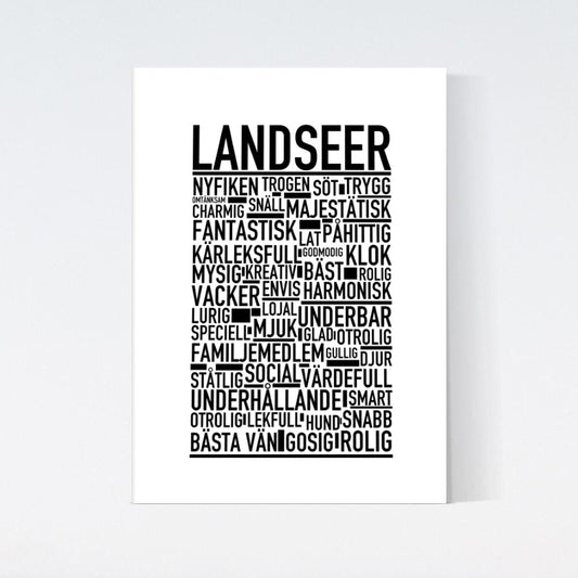 Landseer Text Poster