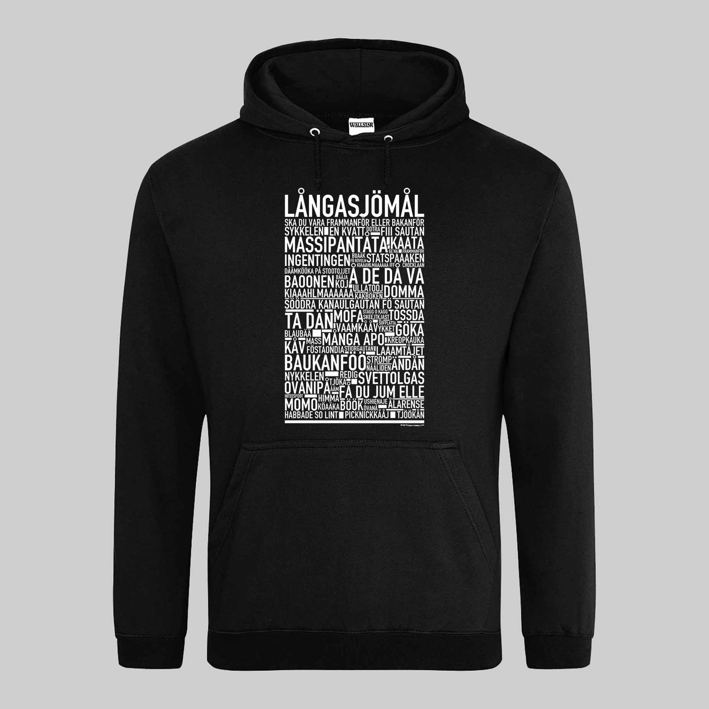 Långasjömål Dialekt Text Hoodie