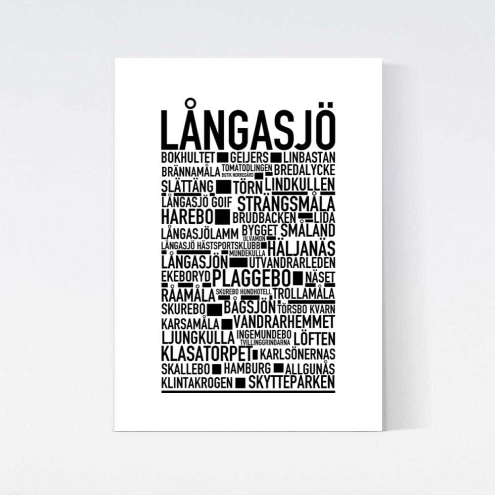 Långasjö Text Poster
