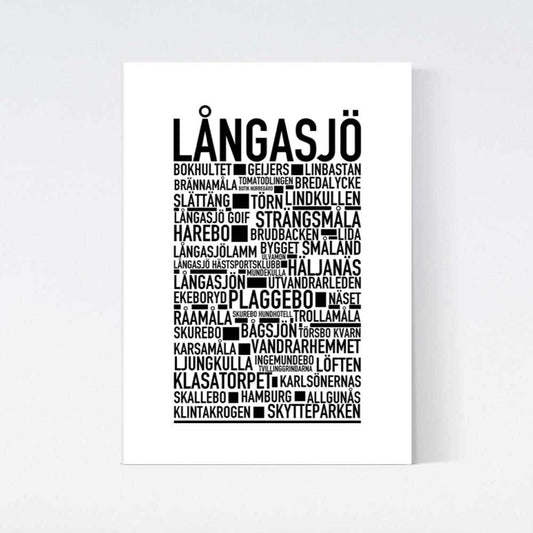 Långasjö Text Poster