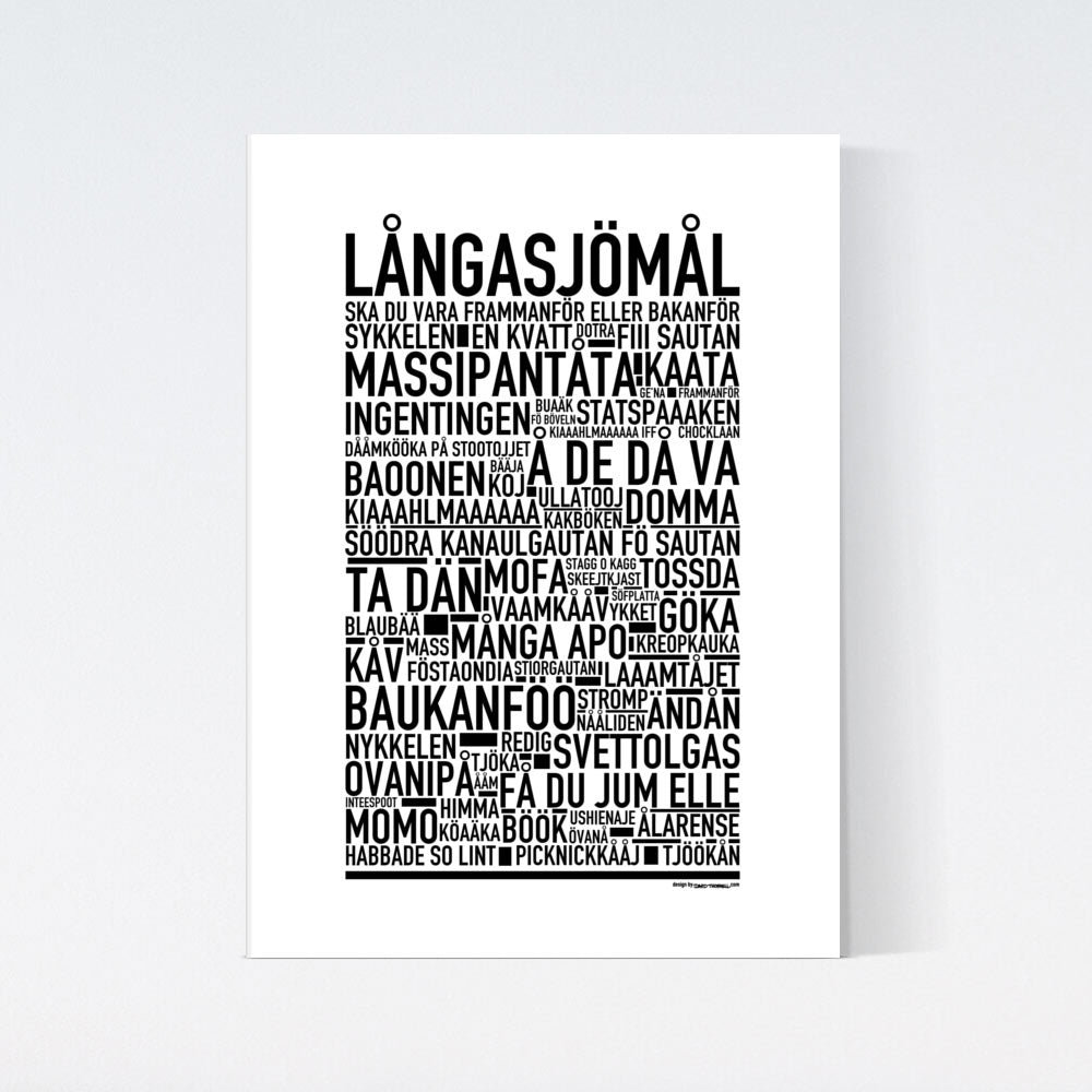 Långasjömål Dialekt Text Poster