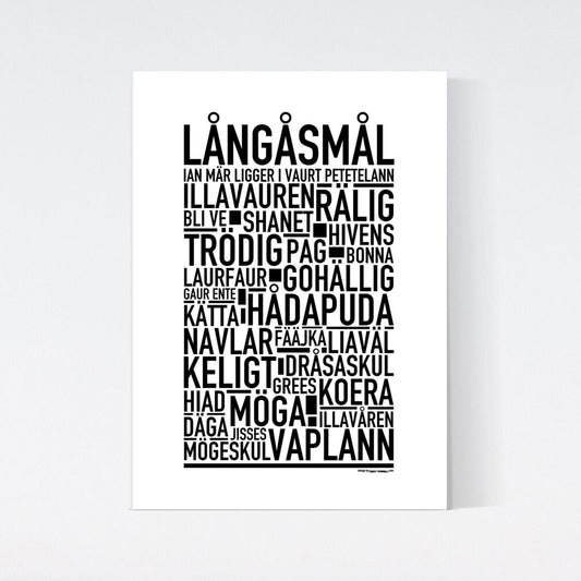 Långåsmål Dialekt Text Poster