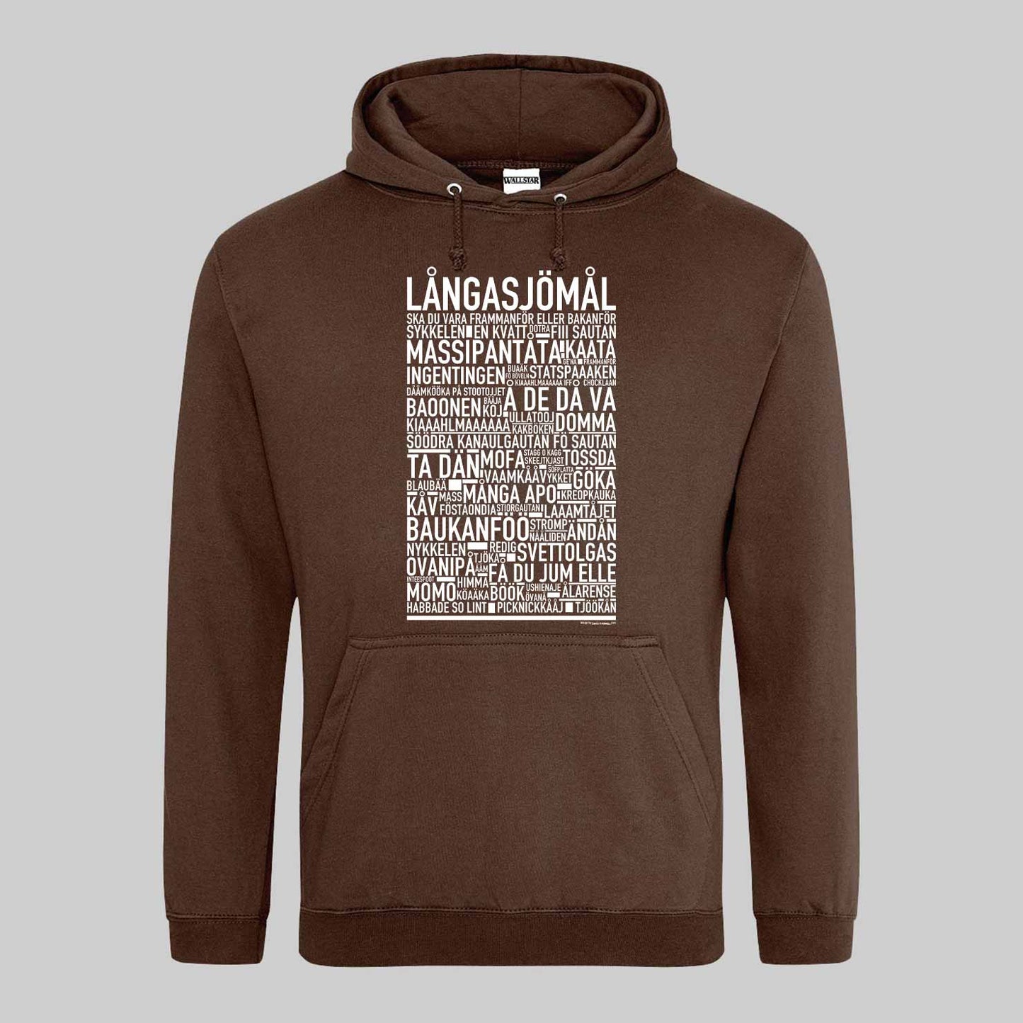 Långasjömål Dialekt Text Hoodie