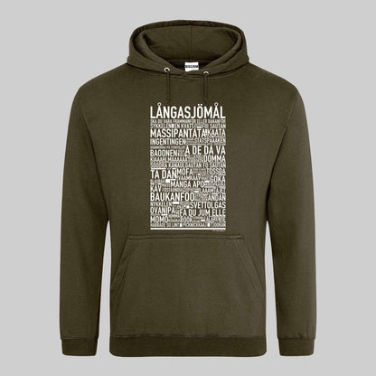 Långasjömål Dialekt Text Hoodie