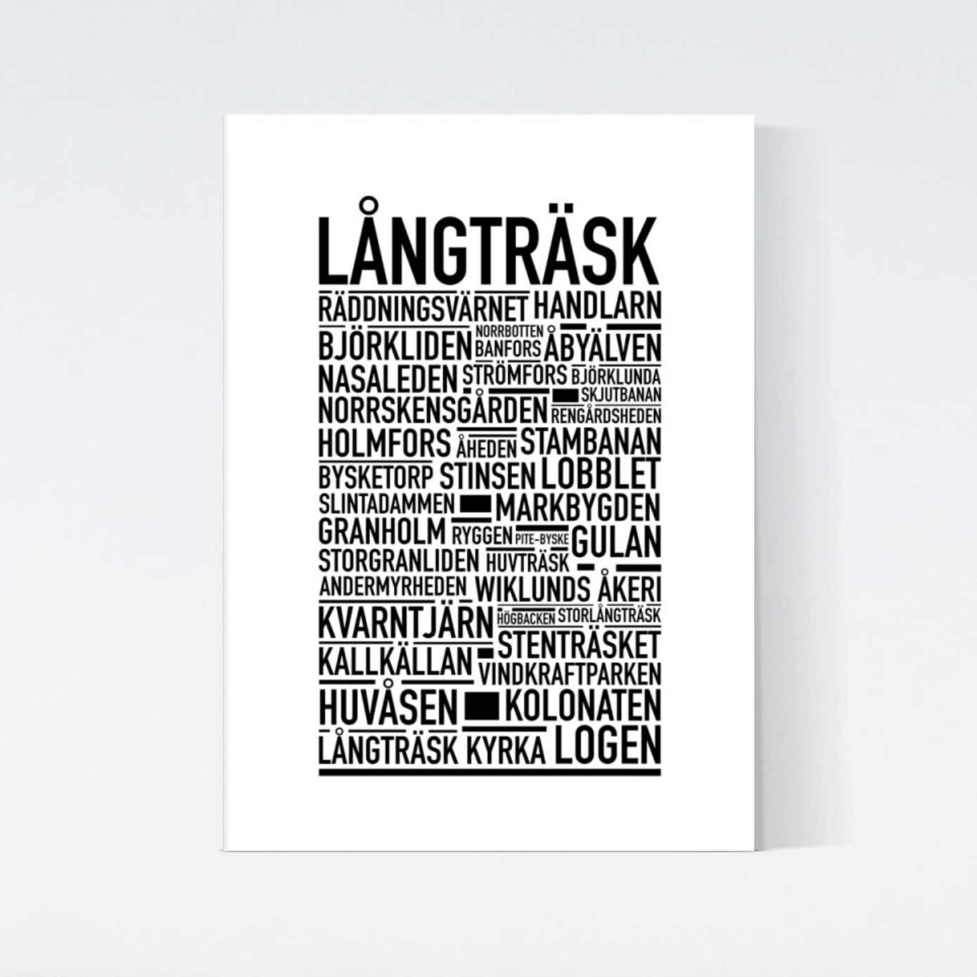 Långträsk Text Poster