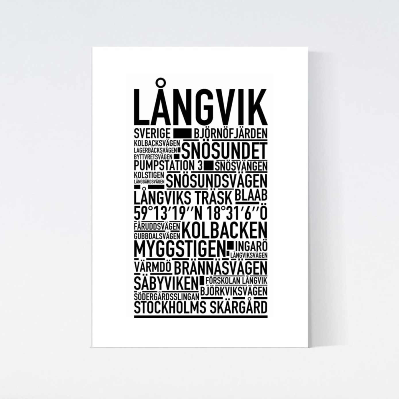 Långvik Text Poster