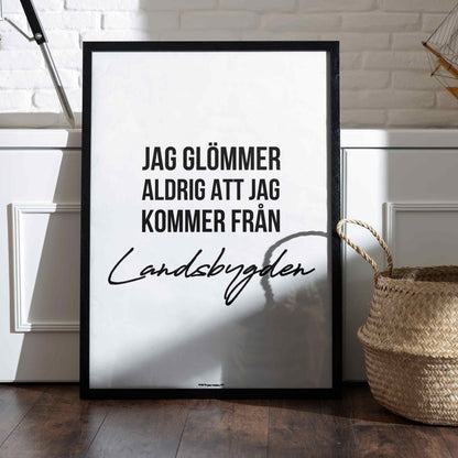 Jag Glömmer Aldrig Text Poster