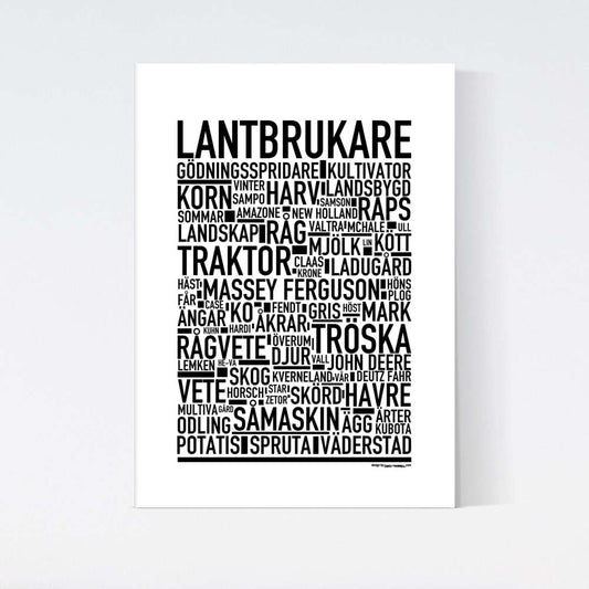 Lantbrukare Text Poster