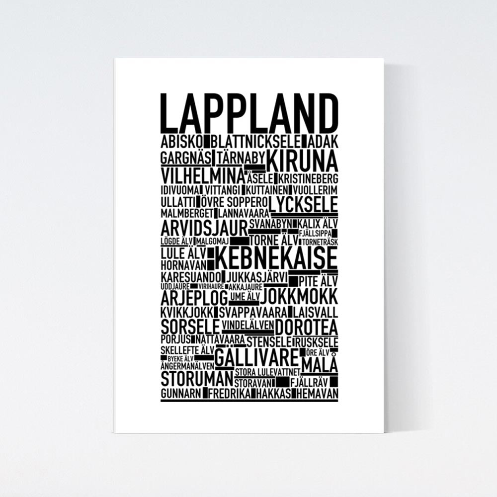 Lappland Landskap Text Poster