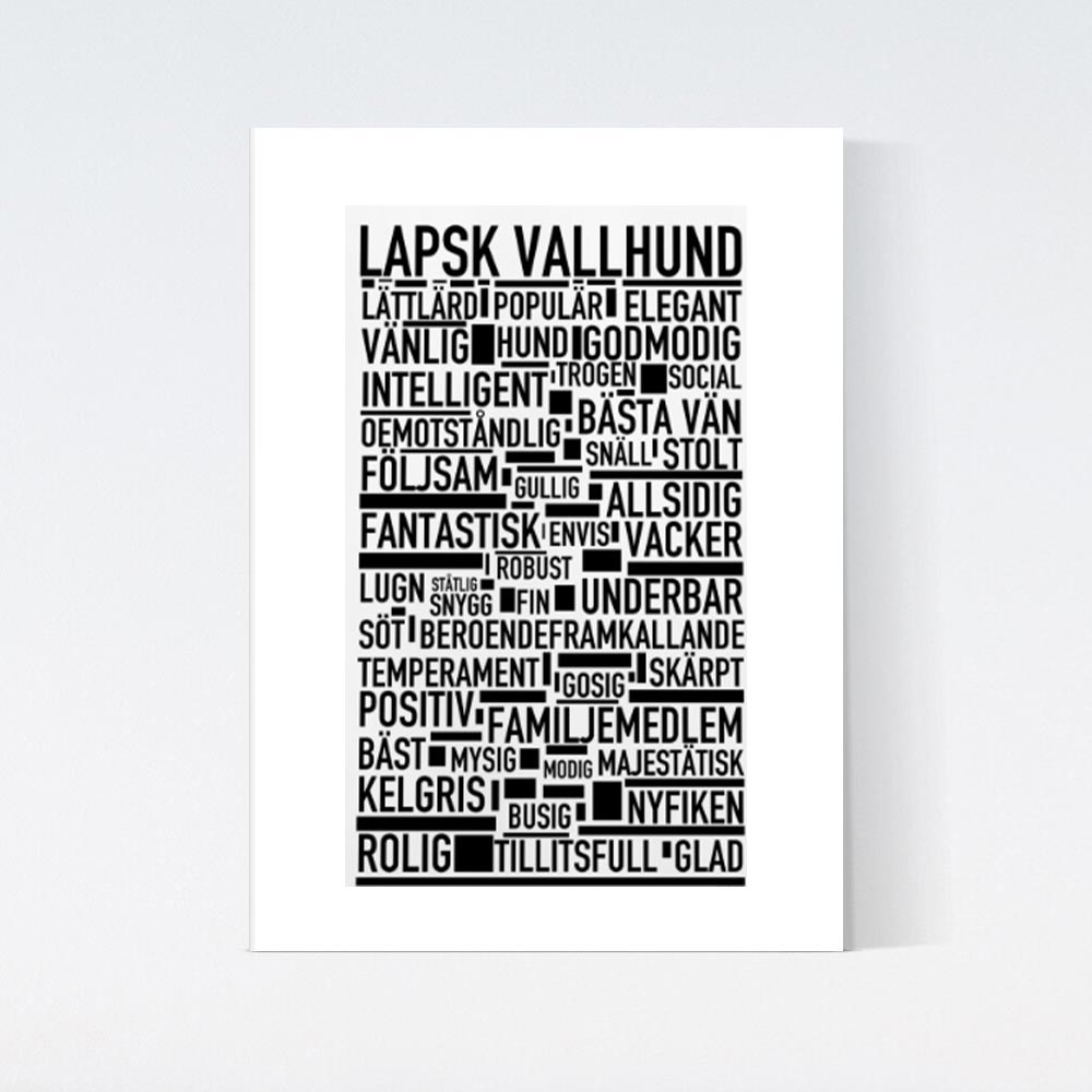 Lapsk Vallhund Text Poster