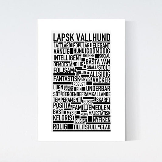 Lapsk Vallhund Text Poster