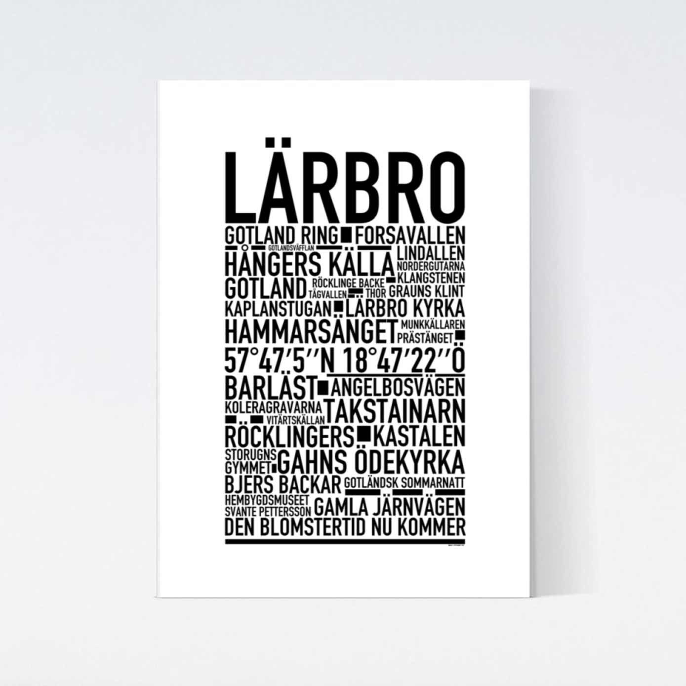 Lärbro Text Poster