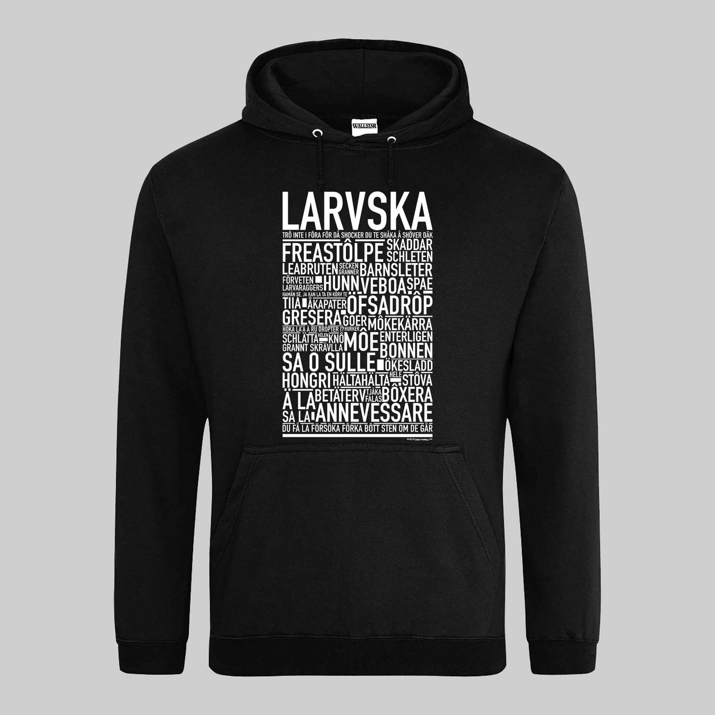 Larvska Dialekt Text Hoodie