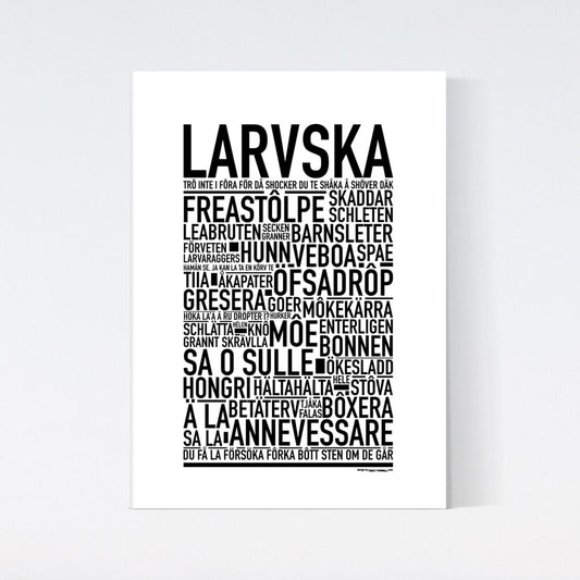 Larvska Dialekt Text Poster