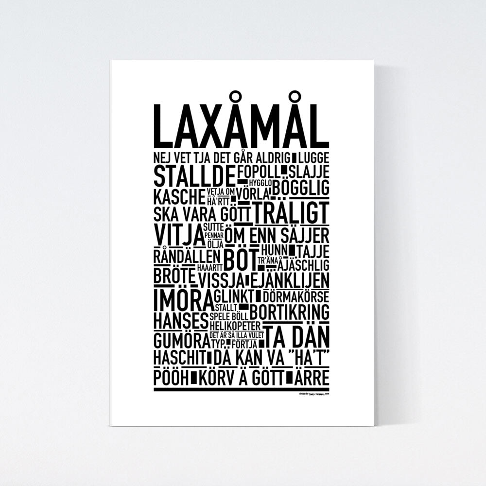 Laxåmål Dialekt Text Poster