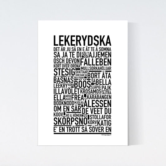 Lekerydska Dialekt Text Poster