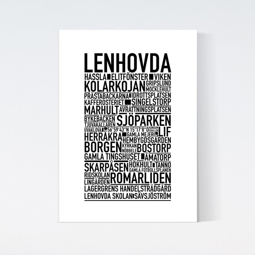 Lenhovda Text Poster